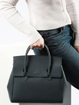 Sac � Main Clara Cuir Nathan baume Marron nathan 2-vue-porte
