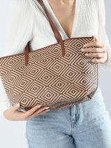 Shoulder Bag Cabas Vanessa bruno Brown cabas 16V40468-vue-porte