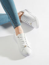 Sneakers En Cuir Tommy hilfiger Blanc women 77020K6-vue-porte