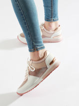 Sneakers In Leather Michael kors Pink women R4ALFS1D-vue-porte