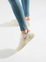 Sneakers In Leather Calvin klein jeans White women 82302W-vue-porte
