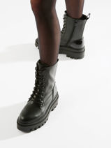 Boots In Leather Calvin klein jeans Black women 12850GT-vue-porte