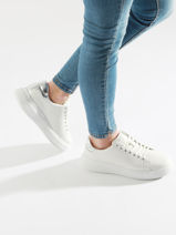 Sneakers In Leather Calvin klein jeans White women 20050K6-vue-porte