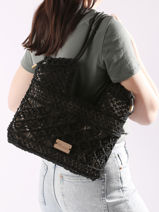 Sac Port� �paule Tanaisie Jute Woomen Noir tanaisie WTAN09-vue-porte
