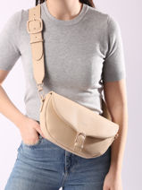 Crossbody Bag Oxer Leather Oxer Leather Etrier Beige oxer EOXE065M-vue-porte