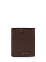 Wallet Leather Tommy hilfiger Brown central AM11851