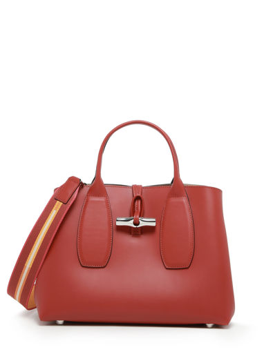 Longchamp Roseau box Handbag Red