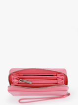 Wallet Leather Lancaster Pink paris pm 25-vue-porte