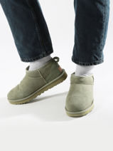 Boots Classic Ultra Mini In Leather Ugg Green women 1116109-vue-porte