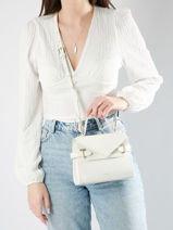 Small Leather Emilie Crossbody Bag Le tanneur White emily TEMI1003-vue-porte