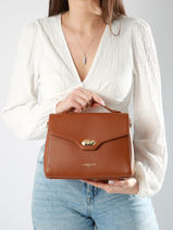 Shoulder Bag Milano Cosmos Leather Lancaster Beige milano cosmos 55-vue-porte