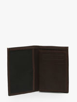 Compact Leather Wallet Oil Etrier Brown oil EOIL027-vue-porte