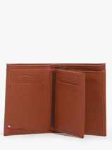 Wallet Leather Etrier Brown madras EMAD247-vue-porte
