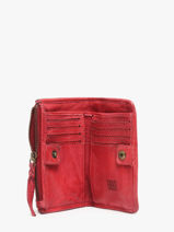 Wallet Leather Biba Red heritage SUM3L-vue-porte