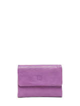 Wallet Leather Biba Violet heritage TOT1L