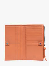 Wallet Leather Biba Orange heritage VAW2L-vue-porte