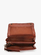 Wallet Leather Biba Brown heritage BUR2L-vue-porte
