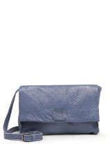 Shoulder Bag Natural Leather Biba Blue natural CHR3L