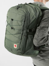 2-compartment Backpack With 15" Laptop Sleeve Fjallraven Green skule 23346-vue-porte