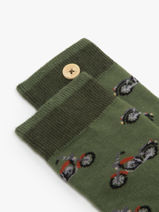 Chaussettes Cabaia Vert socks THE-vue-porte