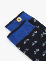 Chaussettes Cabaia Bleu socks men JEN-vue-porte