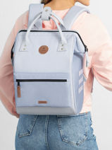 Customisable Backpack Adventurer Medium Cabaia Blue adventurer BAGS-vue-porte