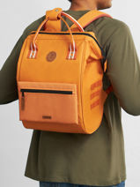 Customisable Backpack Adventurer Medium Cabaia Orange adventurer BAGS-vue-porte