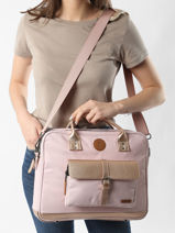 1 Compartment Business Bag With 15" Laptop Sleeve Cabaia Pink laptop MESS-vue-porte