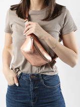 Sac La Banane Xs Cuir Paul marius Or vintage BANANEXS-vue-porte