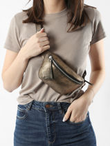 Leather Xs Granite Belt Bag Paul marius Gold granite BANAXGRA-vue-porte