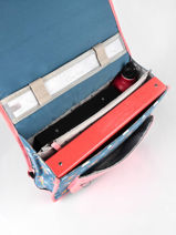 Backpack 2 Compartments Cameleon Blue retro PBRECA38-vue-porte