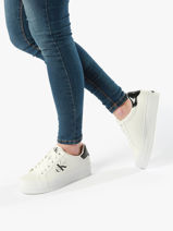 Sneakers En Cuir Calvin klein jeans Blanc women 139301W-vue-porte