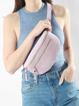 Belt Bag Milano Pink velvet VE23111-vue-porte
