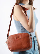 Crossbody Bag Heritage Leather Biba Brown heritage BT24-vue-porte