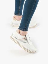 Sneakers In Leather Remonte White women 80-vue-porte