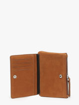 Wallet Leather Nat et nin Brown vintage SOLY-vue-porte
