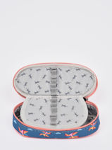 1 Compartment Pouch Cameleon Blue retro PBREPLUM-vue-porte