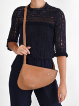 Sac Bandouli�re Large City Perle Cuir Nathan baume Vert n city 1-vue-porte