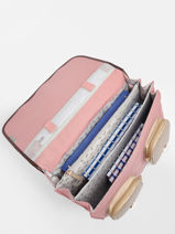 Wheeled Schoolbag 3 Compartments Cameleon Pink vintage fantasy PBVGCA41-vue-porte