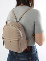 Backpack Miniprix Beige grained F3606-vue-porte