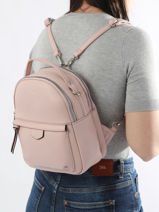 Backpack Miniprix Pink grained F3606-vue-porte
