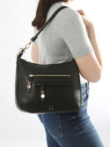 Shoulder Bag Zip Lulu castagnette Black zip VICTOR-vue-porte