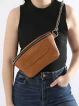 Sac Ceinture Neufmille Cuir Lisse Souple Marie martens Beige neufmille VLF-vue-porte