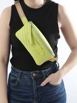 Quilted Leather Coachella Belt Bag Marie martens Green coachella VLQ-vue-porte