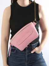 Supple Leather Neufmille Belt Bag Marie martens Pink neufmille VLF-vue-porte