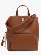 Backpack Desigual Brown half logo 24SAKP03