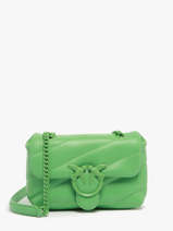 Sac Bandoulire Love Bag Puff Cuir Pinko Vert love bag puff A1JO