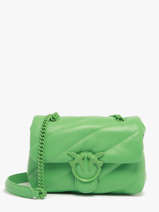 Shoulder Bag Love Bag Puff Leather Pinko Green love bag puff A1JO
