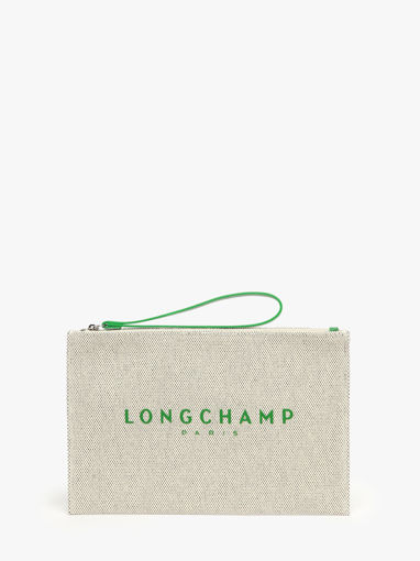 Longchamp Essential toile Clutches Green