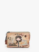Coin Purse Anekke Brown peace and love 38809010